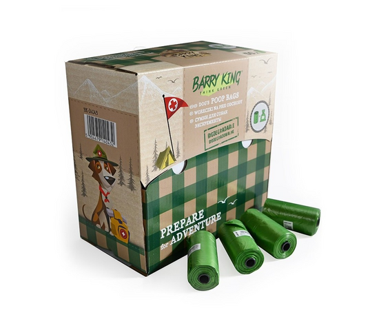 Barry King Maisi, 50 ruļļi x 20 gab., zaļi, bioloģiski noārdāmi