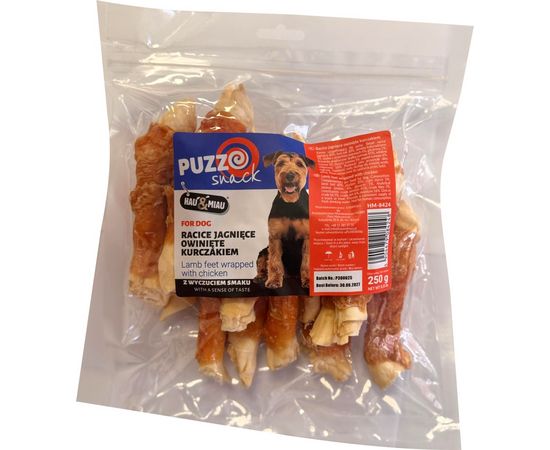 HAU&MIAU koera maius, lambajalad kana sees 250g - täiendav toit täiskasvanud koertele, lambajalg kana sees