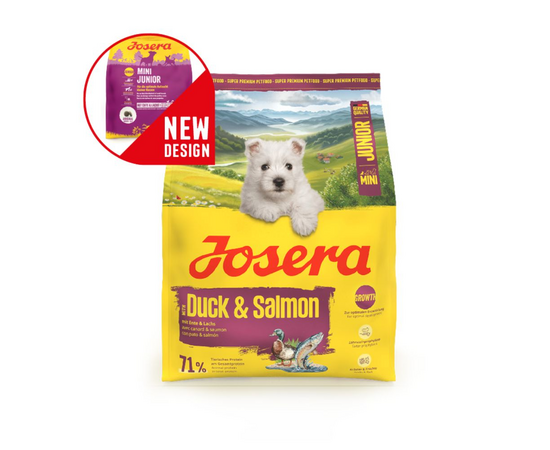 Josera Petfood Josera SP suņiem Mini Junior with Duck&Salmon 900 g (MiniJunior)