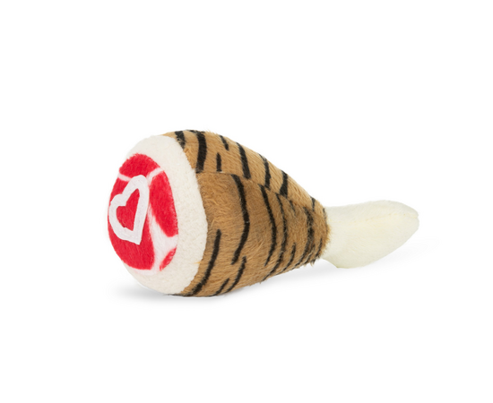 Barry King rotaļlieta suņiem, šķiņķa svītraina kāja, plīša, 12.5 cm