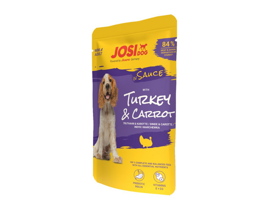 Josera Petfood Konservi JOSERA JosiDog Mini with Turkey&Carrot in Sauce 100 g