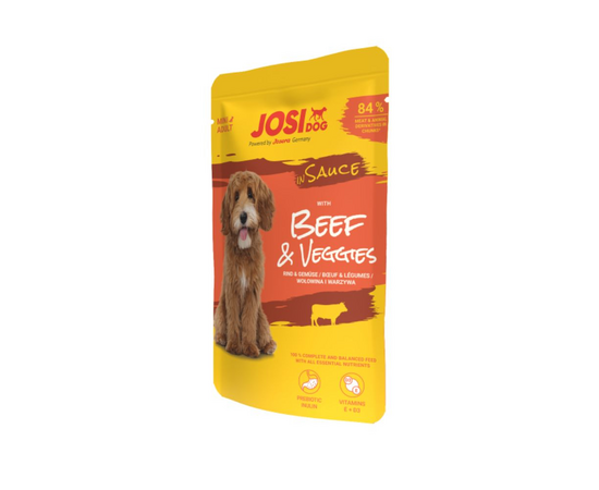 Josera Petfood Konservi JOSERA JosiDog Mini with Beef&Veggies in Sauce 100 g