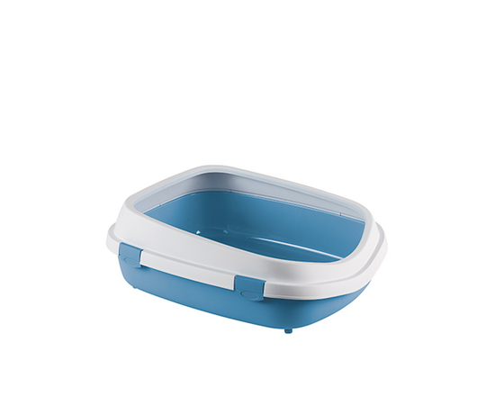 STEFANPLAST Kaķu tualete QUEEN (ziemeļu debesis/balts), izmērs cm 55x71x24,5h