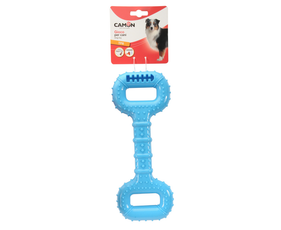 CAMON Rotalieta suņiem - termoplasta cilindrs ar rokturiem un pīkstuli 28cm