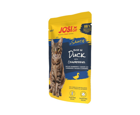 Josera Petfood Konservi JOSERA JosiCat rich in Duck in Sauce 85 g