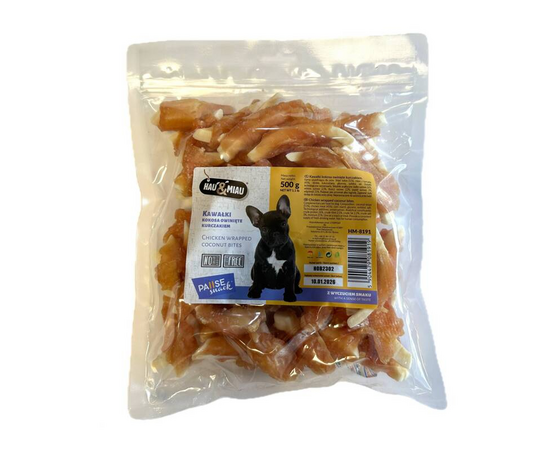 1+1 HAU & MIAU chicken wrapped coconut 500g