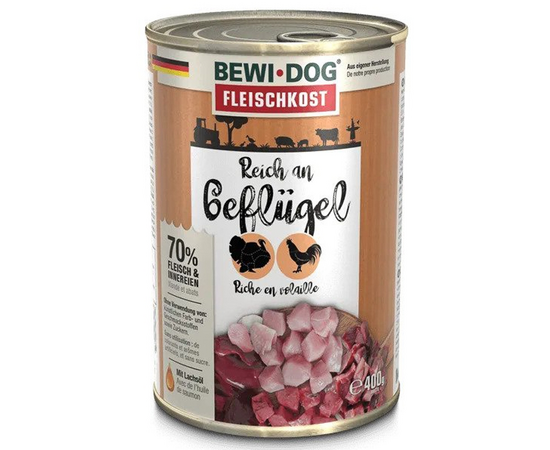 Bewi Dog rich in poultry 400gr - Pieaugušiem suņiem ar mājputnu
