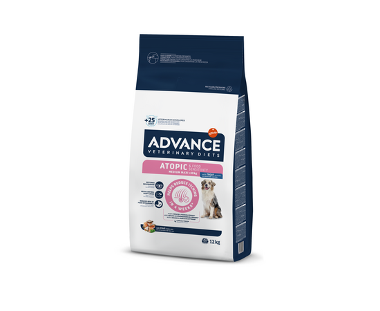 ADVANCE VETERINARY DIETS DOG ATOPIC MEDIUM-MAXI TROUT 12KG - ДЛЯ СОБАК СРЕДНИХ И КРУПНЫХ ПОРОД С АТОПИЧЕСКИМ ДЕРМАТИТОМ