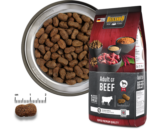 BELCANDO ADULT GF BEEF 12.5KG - BEZGRAUDU SAUSĀ BARĪBA AR LIELLOPU GAĻU