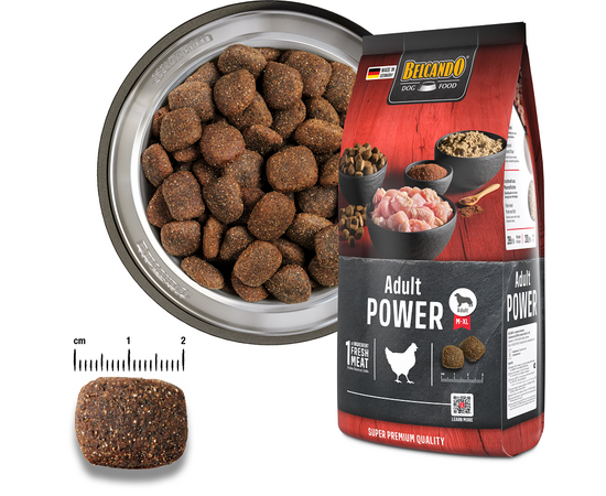 BELCANDO ADULT POWER 12.5KG - Sausā barība pieaugušiem suņiem ar augstu aktivitātes līmeni