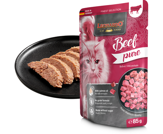 LEONARDO märgtoit kassidele veiselihaga 85 g