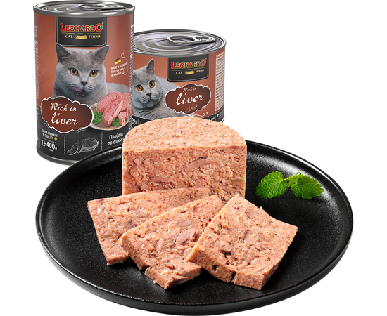 LEONARDO märgtoit kassidele maksaga 400 g