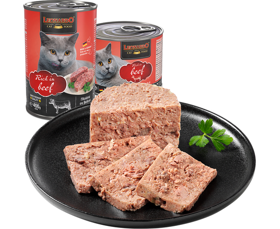 LEONARDO märgtoit kassidele veiselihaga 400 g