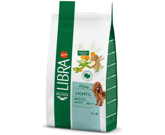 AFFINITY LIBRA DOG ADULT LIGHT IN FAT WITH TURKEY 12 KG – ДЛЯ ВЗРОСЛЫХ СОБАК С ИЗБЫТОЧНЫМ ВЕСОМ